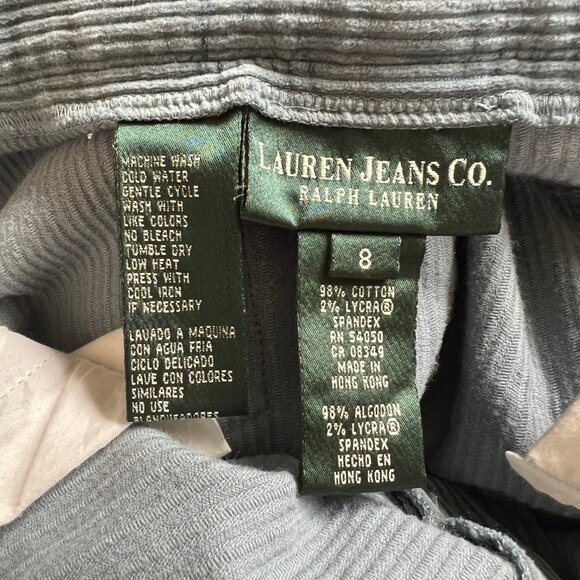 Vintage Ralph Lauren Corduroy High Rise Trousers Straight Cut Fit Pants 80s 90s - Picture 5 of 8